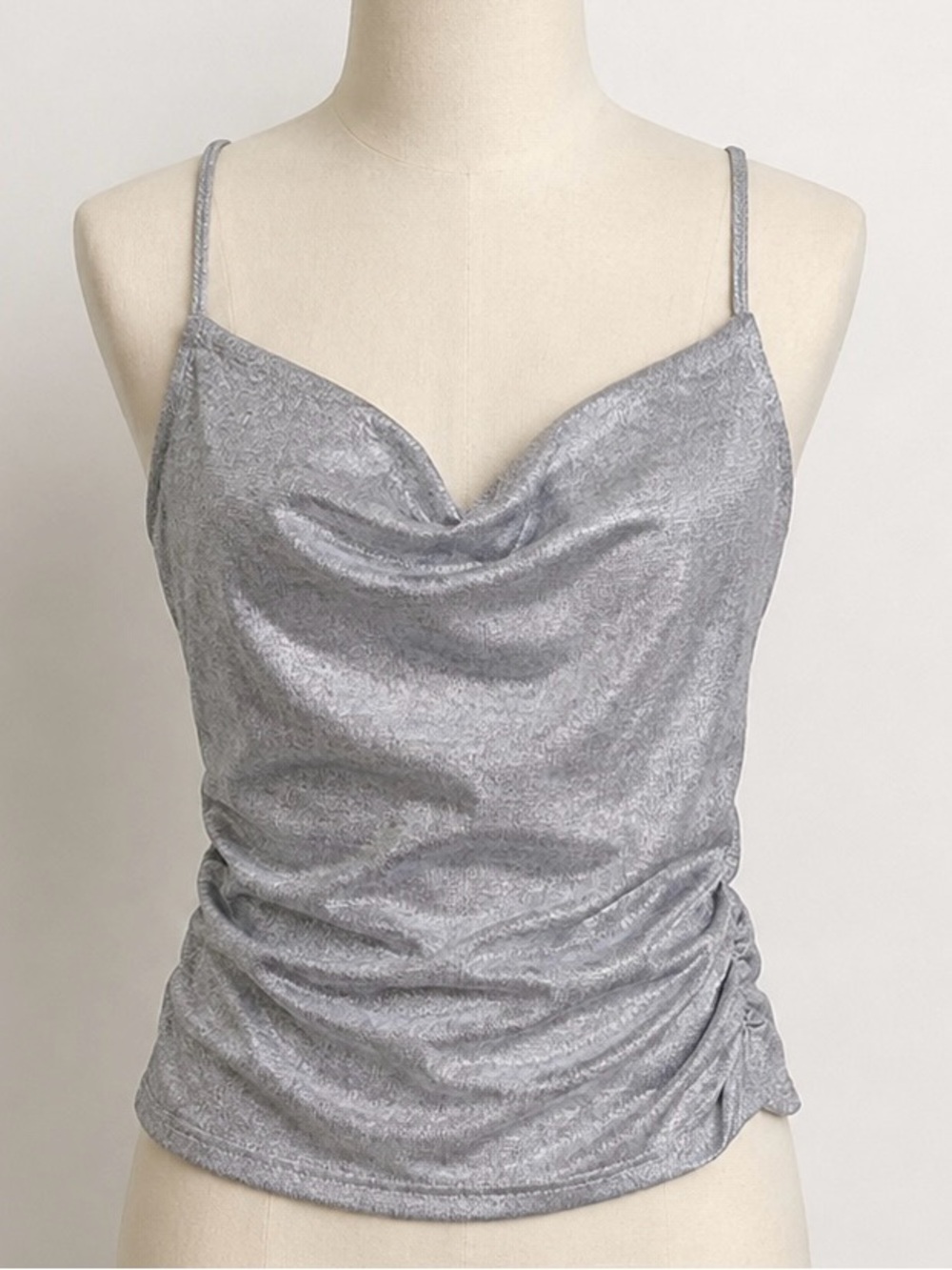NWT 21 Saints Metallic Silver Cami Sz. S
